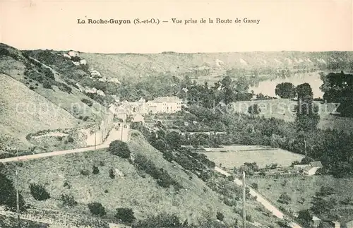 AK / Ansichtskarte La_Roche Guyon Vue panoramique prise de la Route de Gasny La_Roche Guyon