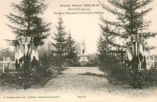 AK / Ansichtskarte Revigny sur Ornain Entree et Monument du Cimetiere Militaire Grande Guerre 1914 16 Soldatenfriedhof 1. Weltkrieg Revigny sur Ornain