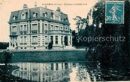 AK / Ansichtskarte Charmes_Laon Chateau d Andelain Etang Charmes_Laon