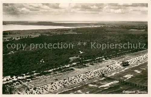 AK / Ansichtskarte Zempin Ostseebad Fliegeraufnahme Zempin