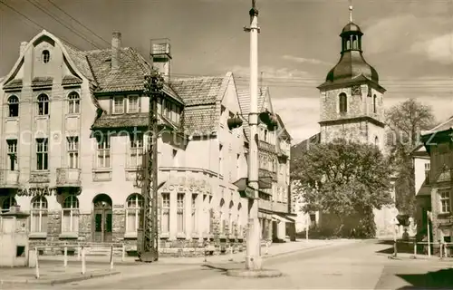 AK / Ansichtskarte Zella Mehlis Marktplatz Kirche in Mehlis Zella Mehlis