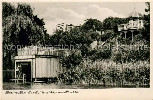 AK / Ansichtskarte Strausberg_Brandenburg Pension Schmallandt am Straussee Strausberg Brandenburg