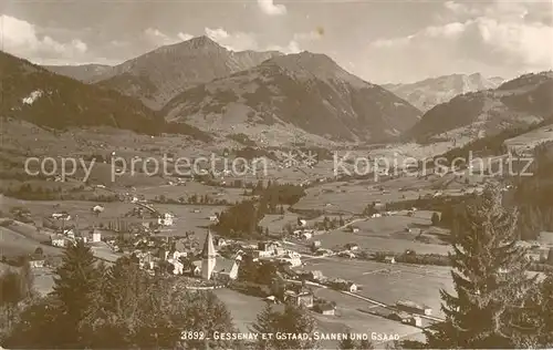 AK / Ansichtskarte Saanen und Gstaad Alpenpanorama Saanen