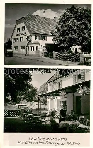 AK / Ansichtskarte Schongau_Bayern Gasthof zum Lech Gartenterrasse 