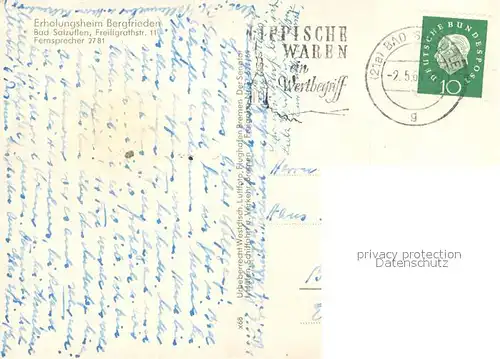 AK / Ansichtskarte Bad_Salzuflen Erholungsheim Bergfrieden Fliegeraufnahme Bad_Salzuflen