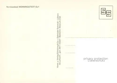 AK / Ansichtskarte Wenningstedt_Sylt Nordseebad Fliegeraufnahme  Wenningstedt_Sylt