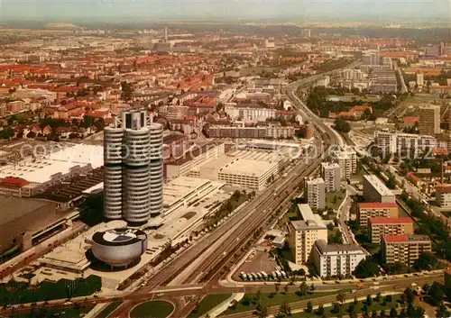 AK / Ansichtskarte Muenchen Blick vom Fernsehturm BMW Hochhaus Muenchen