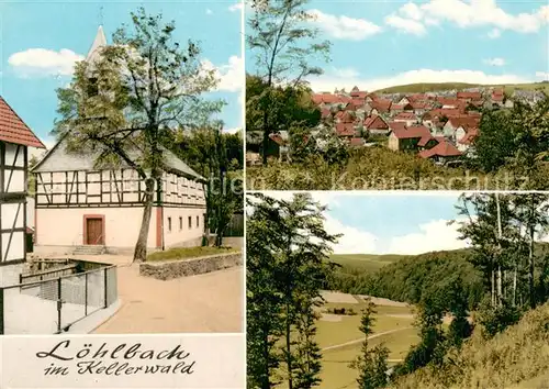 AK / Ansichtskarte Loehlbach Teilansichten Erholungsort Landschaftspanorama Kellerwald Loehlbach