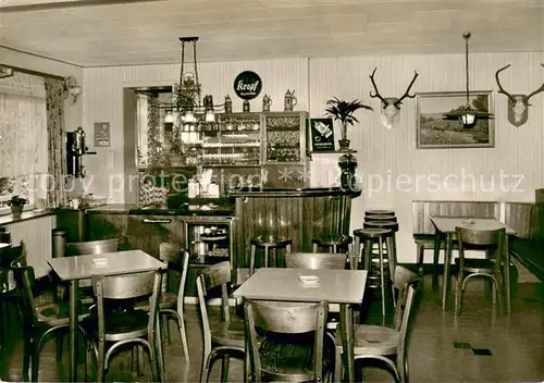 AK / Ansichtskarte Hubenrode Gasthaus Pension Hasenmuehle Gastraum Hubenrode