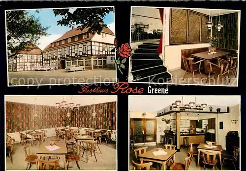 AK / Ansichtskarte Greene_Kreiensen Gasthaus Hotel Rose Restaurant Fachwerkhaus Greene Kreiensen