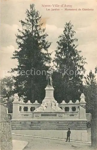 AK / Ansichtskarte Sevres Anxaumont Ville dAvray Les Jardies Monument de Gambetta Sevres Anxaumont