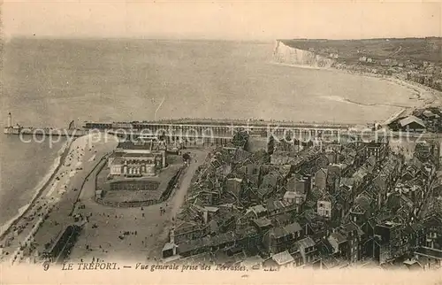 AK / Ansichtskarte Le_Treport Vue generale aerienne prise des Terrasses Le_Treport