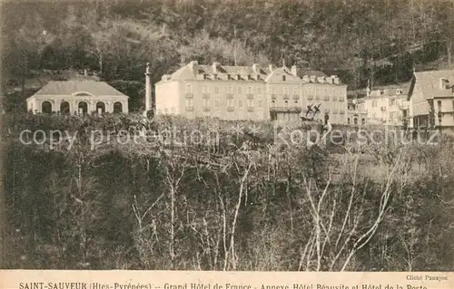 AK / Ansichtskarte Saint Sauveur_Hautes_Pyrenees Grand Hotel de France Annexe Hotel Beausite et Hotel de la Poste 