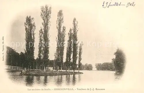 AK / Ansichtskarte Ermenonville Tombeau de JJ Rousseau Ermenonville