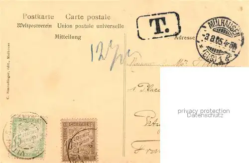 AK / Ansichtskarte Muelhausen_Elsass Neue Post Muelhausen Elsass