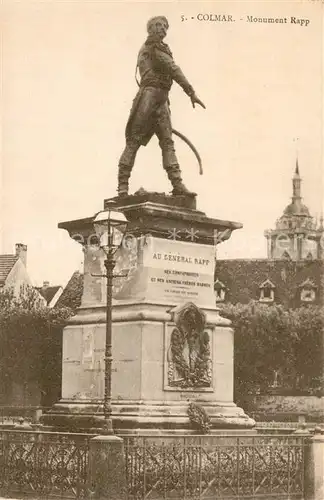 AK / Ansichtskarte Colmar_Haut_Rhin_Elsass Monument Rapp Colmar_Haut_Rhin_Elsass