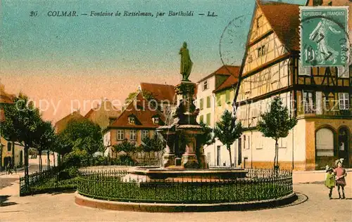 AK / Ansichtskarte Colmar_Haut_Rhin_Elsass Fontaine Rasselman par Bartholdi Colmar_Haut_Rhin_Elsass