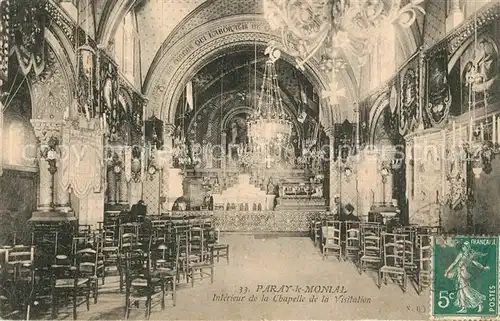 AK / Ansichtskarte Paray le Monial Interieur de la Chapelle de la Visitation Paray le Monial