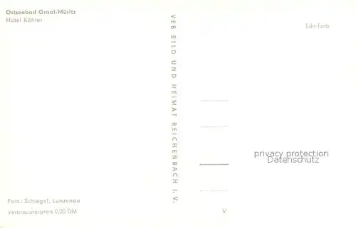 AK / Ansichtskarte Graal Mueritz_Ostseebad Hotel Kaehler Graal Mueritz_Ostseebad