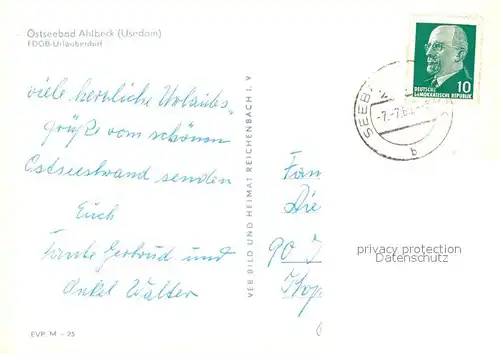 AK / Ansichtskarte Ahlbeck_Ostseebad FDGB Urlauberdorf Ahlbeck_Ostseebad