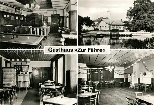 AK / Ansichtskarte Burgwall Gasthaus Zur Faehre Gastraeume Burgwall
