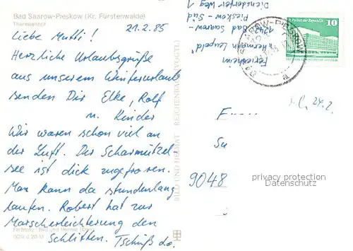 AK / Ansichtskarte Bad_Saarow Pieskow Ferienheim Hermann Leupold Theresienhof Bar Gastraeume Zimmer Bad_Saarow Pieskow