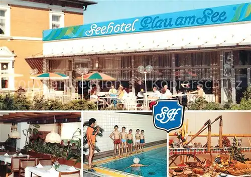 AK / Ansichtskarte Plau_See Seehotel Plau am See Terrasse Hallenbad Plau_See