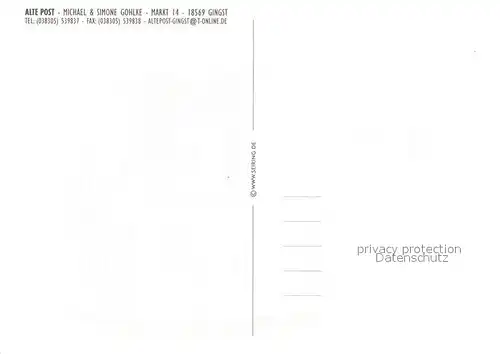 AK / Ansichtskarte Gingst Alte Post Weinstube Bar Gaststube Gingst