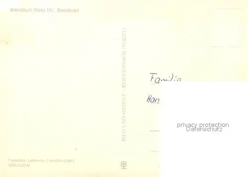 AK / Ansichtskarte Wendisch_Rietz Hans Loch Heim Gondelteich Wendisch Rietz