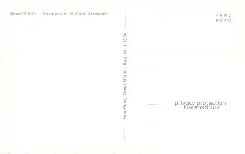 AK / Ansichtskarte Graal Mueritz_Ostseebad Sanatorium Richard Assmann Graal Mueritz_Ostseebad