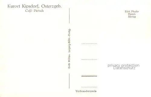 AK / Ansichtskarte Kipsdorf Cafe Pietsch Baeckerei Konditorei Kipsdorf