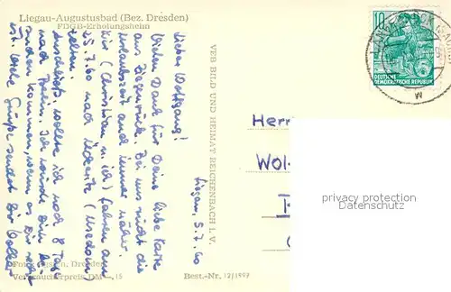 AK / Ansichtskarte Liegau Augustusbad FDGB Erholungsheim Liegau Augustusbad