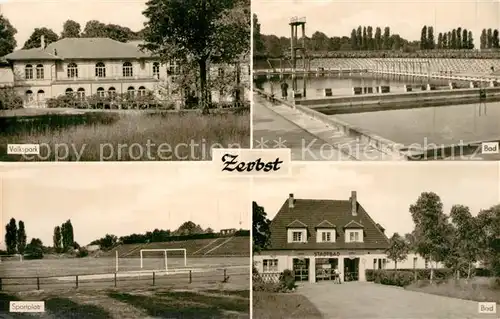 AK / Ansichtskarte Zerbst Volkspark Sportplatz Bad Stadtbad Zerbst
