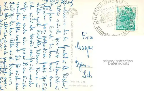 AK / Ansichtskarte Gernrode_Harz FDGB Heim Stubenberg Gernrode Harz