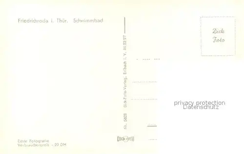 AK / Ansichtskarte Friedrichroda Schwimmbad Freibad Friedrichroda