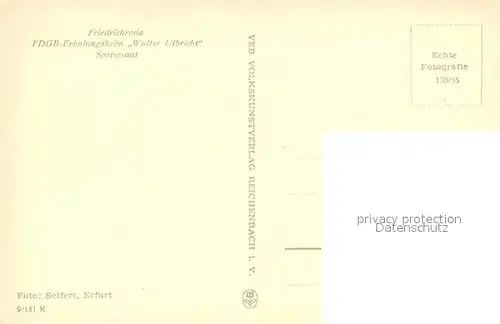 AK / Ansichtskarte Friedrichroda FDGB Erholungsheim Walter Ulbricht Speisesaal Friedrichroda