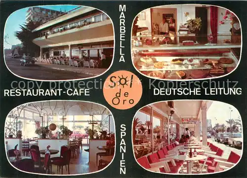 AK / Ansichtskarte Marbella_Andalucia Restaurant Cafe Sol de Oro Marbella_Andalucia