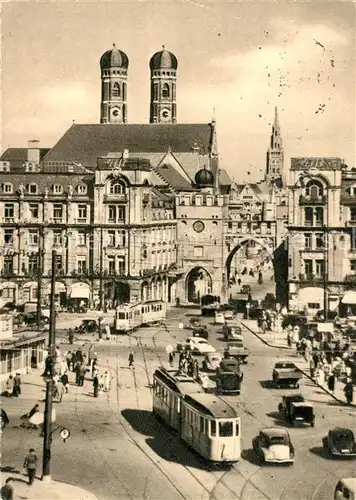 AK / Ansichtskarte Strassenbahn M?nchen Karlsplatz 