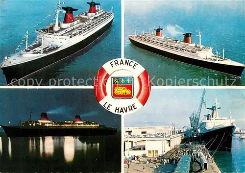 AK / Ansichtskarte Schiffe_Ships_Navires S S France Le Havre  