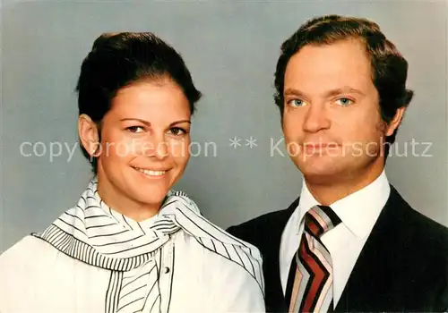 AK / Ansichtskarte Adel_Schweden Kung Carl XVI Gustaf Drottning Silvia 