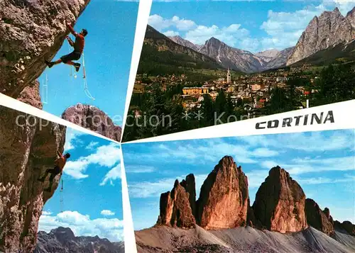 AK / Ansichtskarte Klettern_Bergsteigen Cortina d Ampezzo Tre Cime  