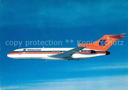 AK / Ansichtskarte Flugzeuge_Zivil Hapag Lloyd Boeing Jet 727 100 