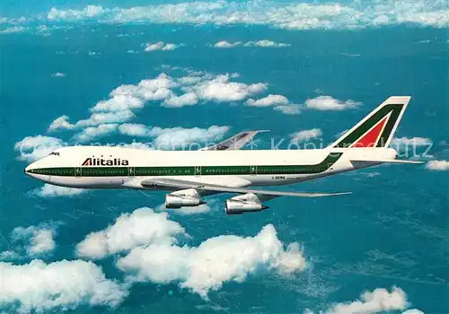 AK / Ansichtskarte Flugzeuge_Zivil Alitalia Boeing 747 