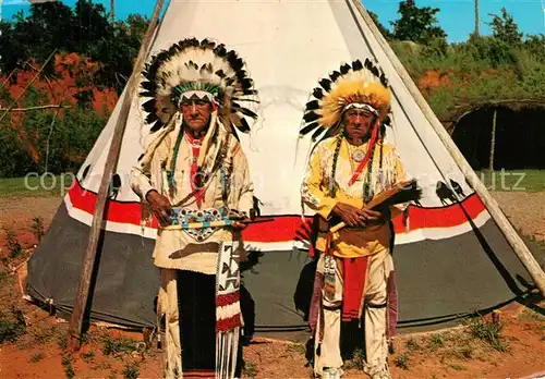 AK / Ansichtskarte Indianer_Native_American Kiowa Chiefs Indian City USA 