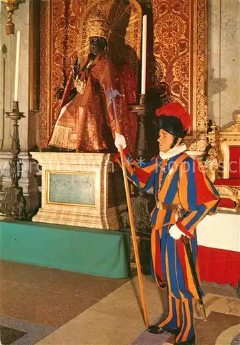AK / Ansichtskarte Schweizer_Garde Citta del Vaticano Basilica S. Pietro Guardia Svizzera  
