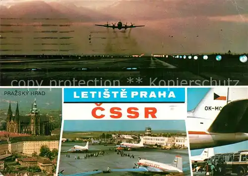 AK / Ansichtskarte Flughafen_Airport_Aeroporto Letiste Praha Prazsky Hrad  Flughafen_Airport