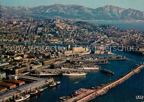 AK / Ansichtskarte Marseille_Bouches du Rhone Fliegeraufnahme Notre Dame de la Garde et la Corniche Marseille