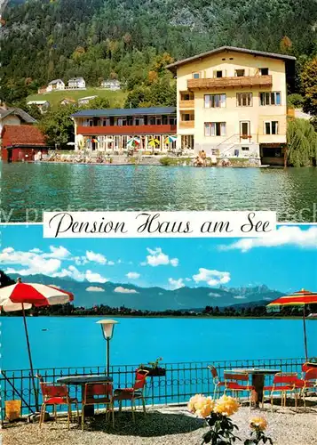 AK / Ansichtskarte Annenheim_Ossiacher_See Pension Haus am See Terrasse Annenheim_Ossiacher_See