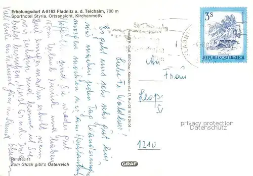 AK / Ansichtskarte Fladnitz_Teichalm Panorama Erholungsdorf Motiv mit Kirche Sporthotel Styria Fladnitz_Teichalm