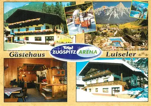 AK / Ansichtskarte Lermoos_Tirol Gaestehaus Luiseler Freibad Alpenblick Lermoos Tirol